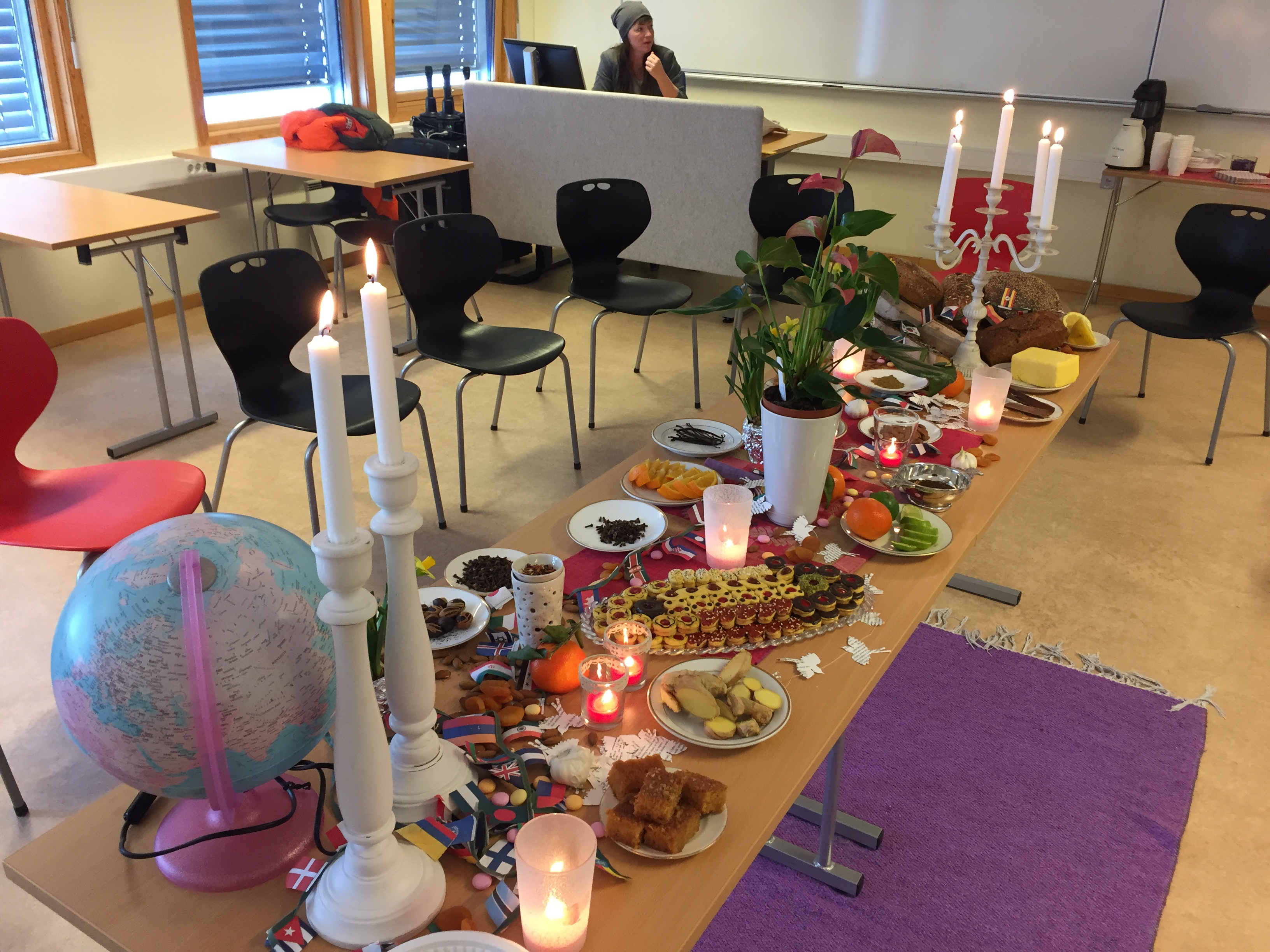 Associate Professor, Inger-Kjersti Lindvig had laid out an amazing table, with flowers, candles, food and spices to invite memories of taste and smell.